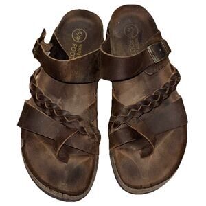 White Mountain Footbeds Harrington Sandal - Brown Leather - Size 7
